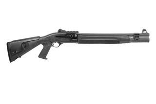 Beretta 1301 Tactical Pistol Grip semi automatic 12 gauge shotgun with 18.5 inch barrel, 3 inch chamber, and magazine extension.
